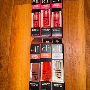 ELF Glow Reviver Lip Oil Trio - Red, Brown, Silver